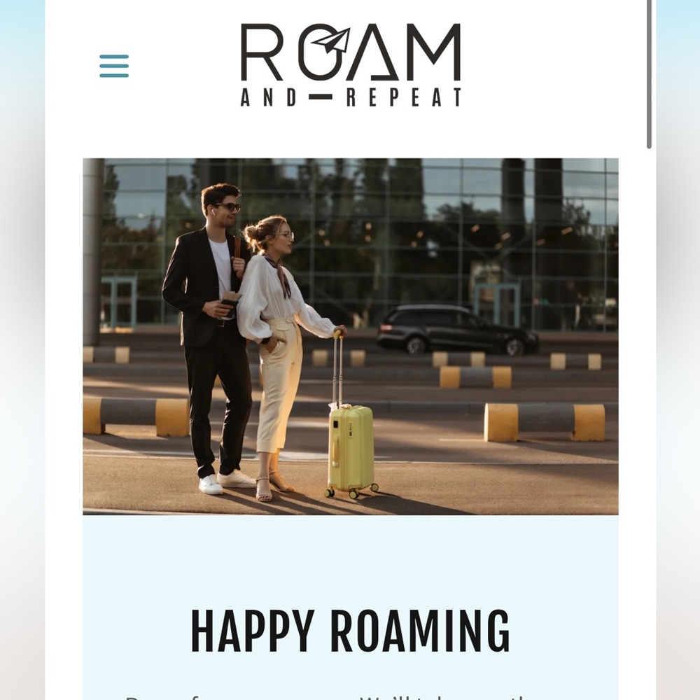 Roam and repeat outdoor camping hammock light blue foldable carabiners ropes
